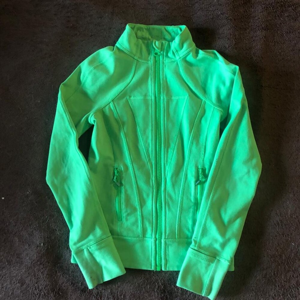 Invivva Zip Light Green  Figure Skating Longsleeve Finger-cut Jacket